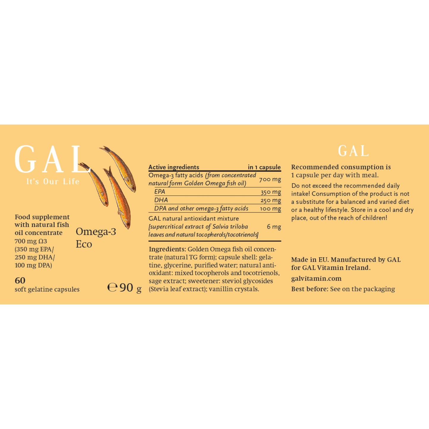 GAL Omega-3 ECO Natural Fish Oil