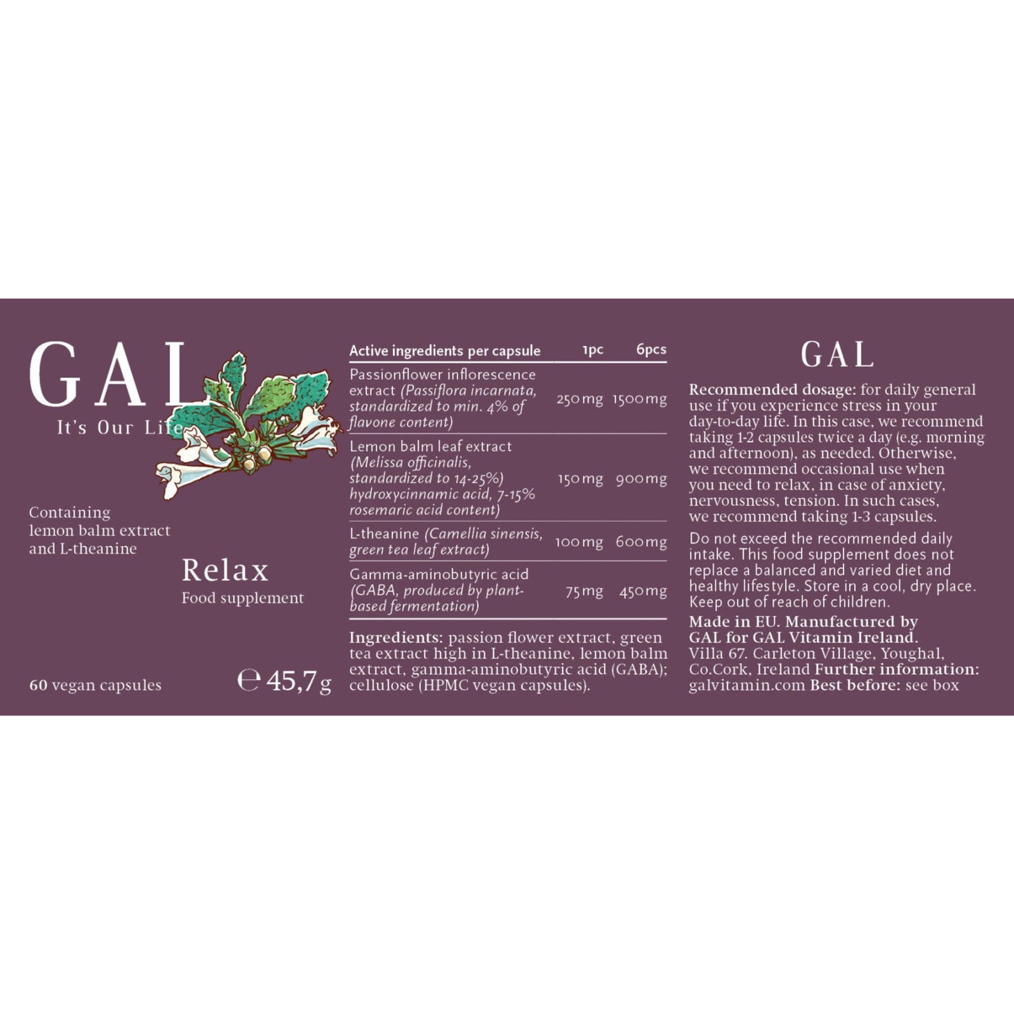 GAL Relax (60 Capsules)