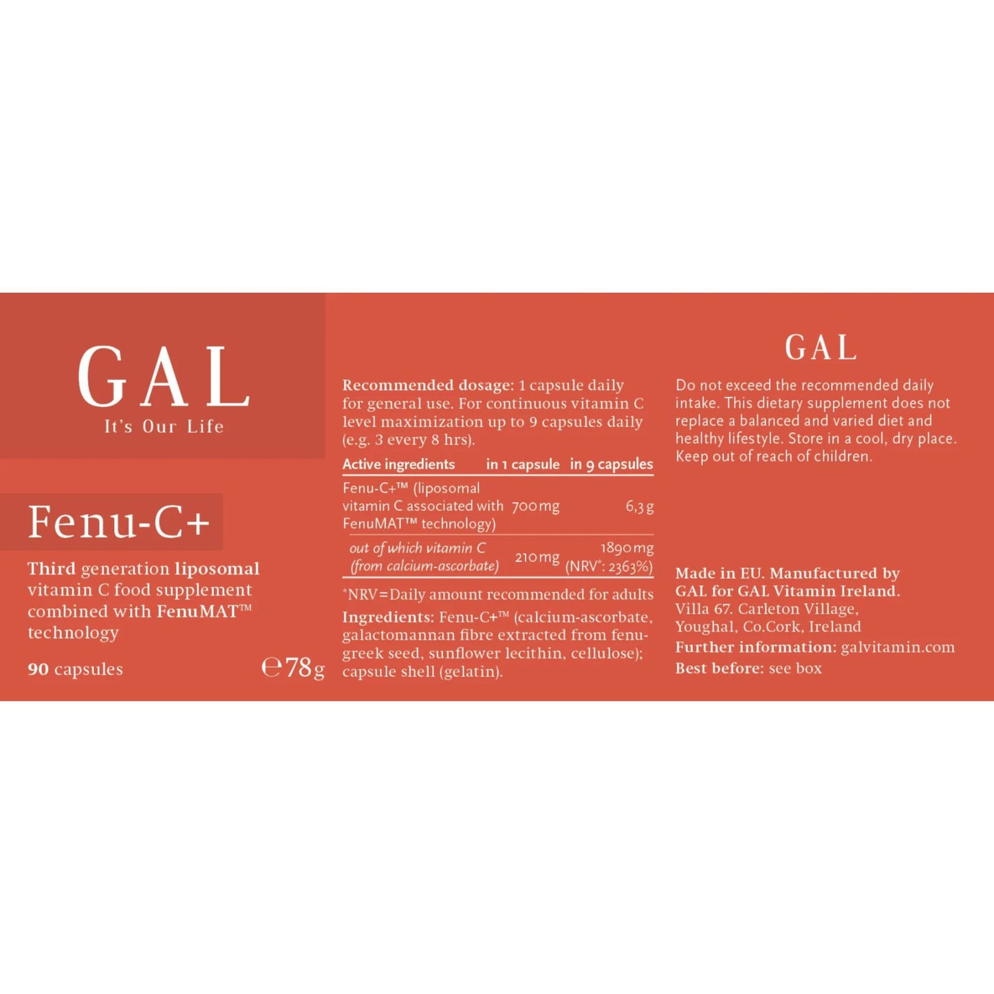 GAL Fenu-C+ – Advanced Liposomal Vitamin C Capsules