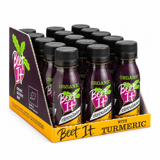 Beet It Organic Beetroot & Turmeric Shots – 300mg Dietary Nitrate | 15 x 70ml