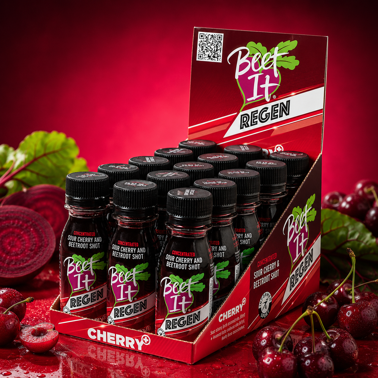 Beet It Regen Cherry+ Shots – 15 × 70ml Recovery & Wellness Pack