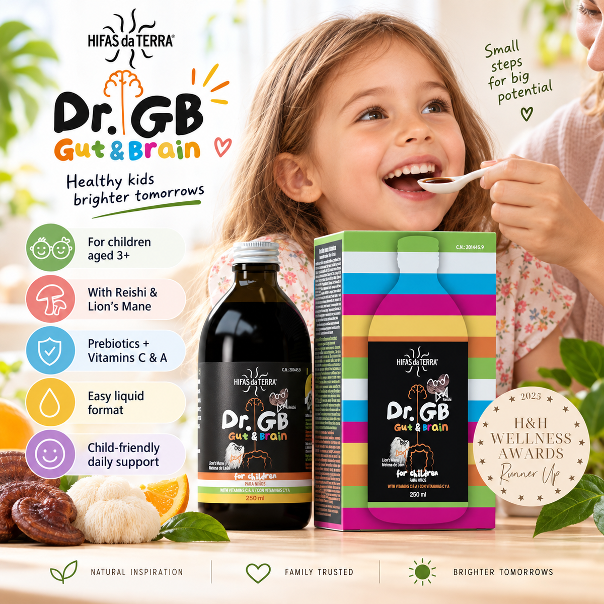 Dr. GB Gut & Brain Syrup for Children 3+ – Reishi & Lion’s Mane