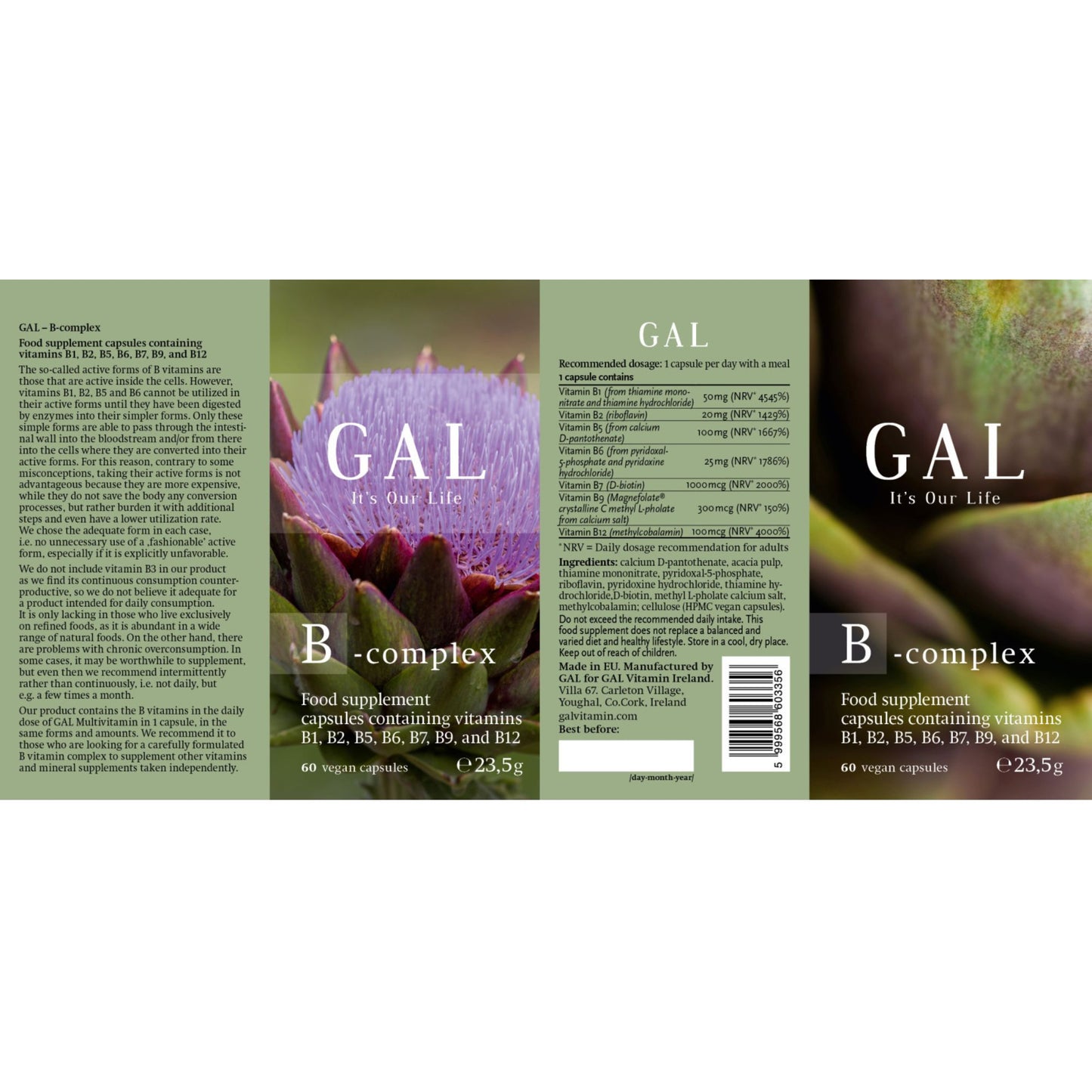 GAL B-Complex – Active B Vitamins (60 Capsules)