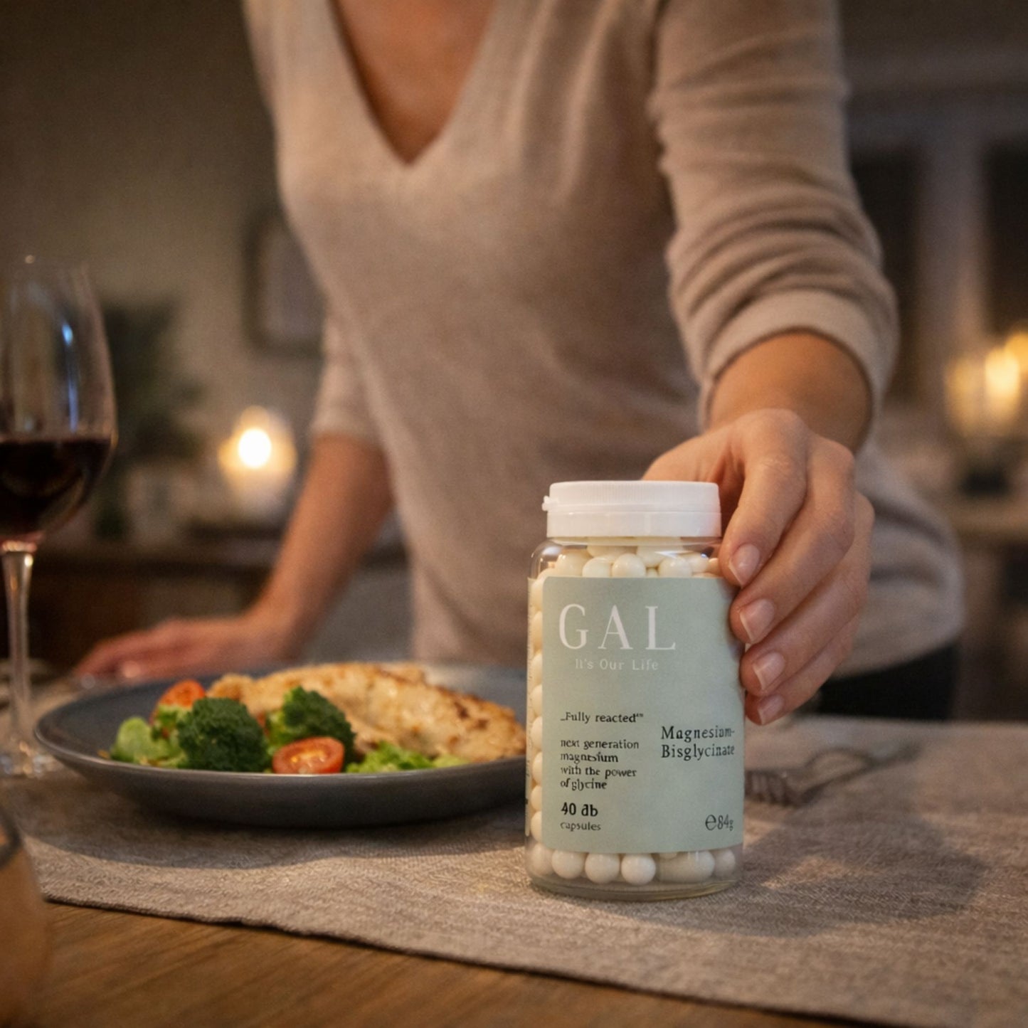 GAL Magnesium Bisglycinate – Fully Reacted Magnesium for Gentle Daily Support