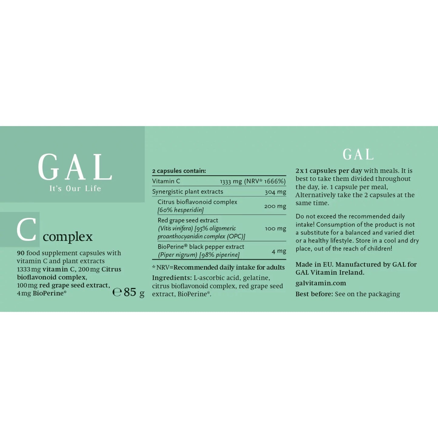 GAL Vitamin C Complex – Advanced Vitamin C with Plant Extracts