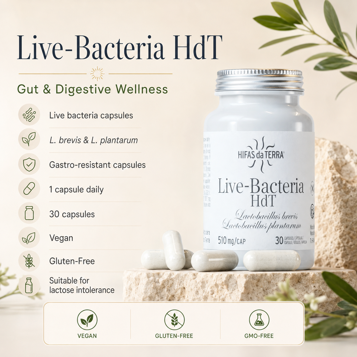 Hifas da Terra Live Bacteria Capsules – L. brevis & L. plantarum
