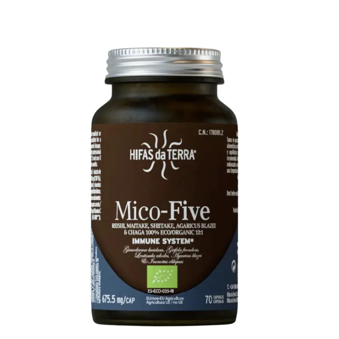 Mico-Five® – Reishi, Maitake, Shiitake, Sun Mushroom & Chaga Extracts + Vitamin C