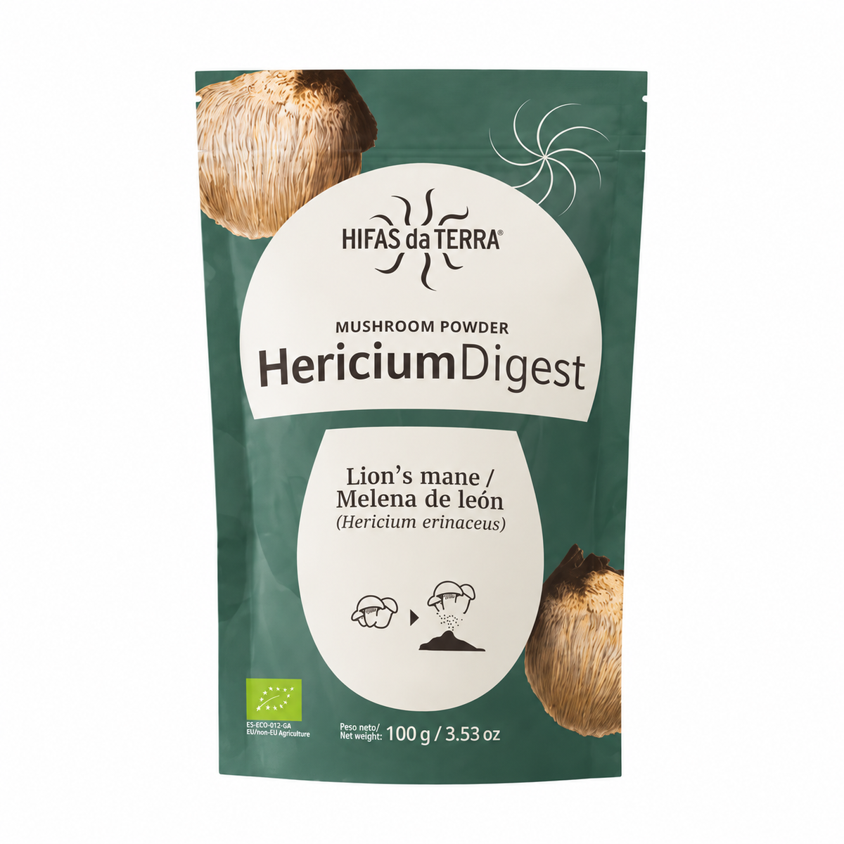 Hifas da Terra Hericium Digest 100g – product packaging