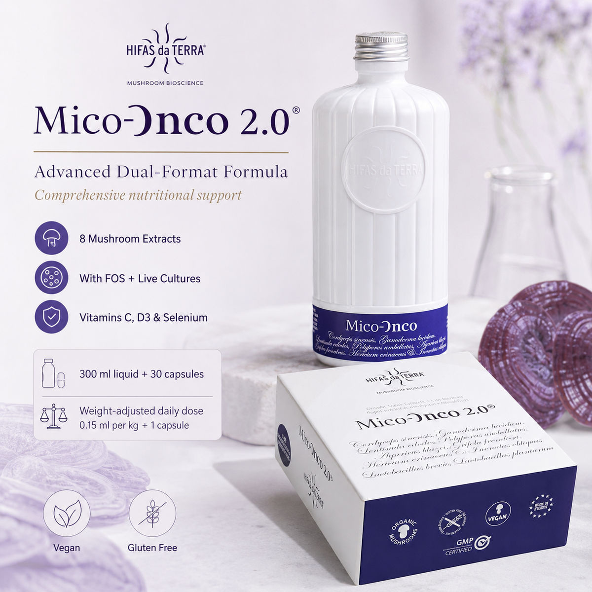 Mico-)NCO 2.0 – Advanced Mushroom Extract, Vitamins & Live Cultures Formula