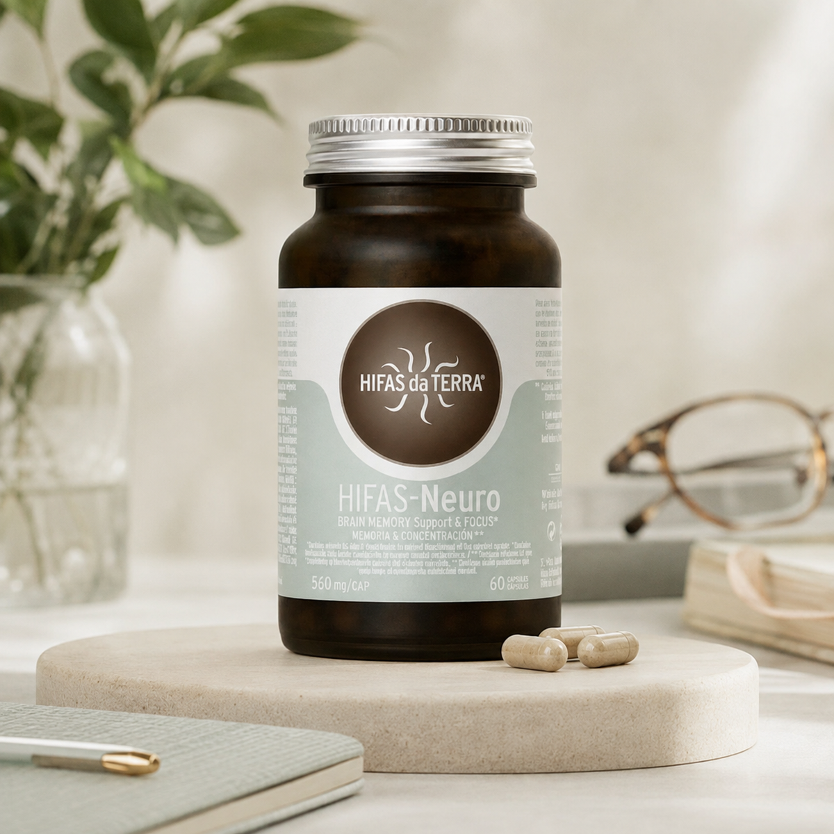 HIFAS-Neuro Lion’s Mane & Chaga – Memory & Concentration – 60 Vegan Capsules