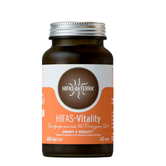 HIFAS-Vitality Cordyceps, Siberian Ginseng & CoQ10 – Energy & Fatigue – 60 Vegan Capsules